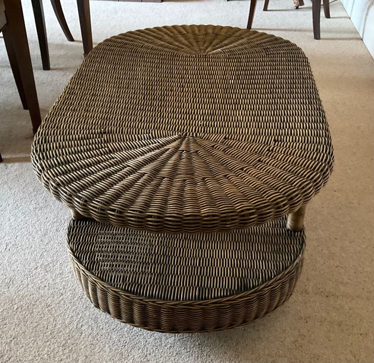 Cane weave coffee table