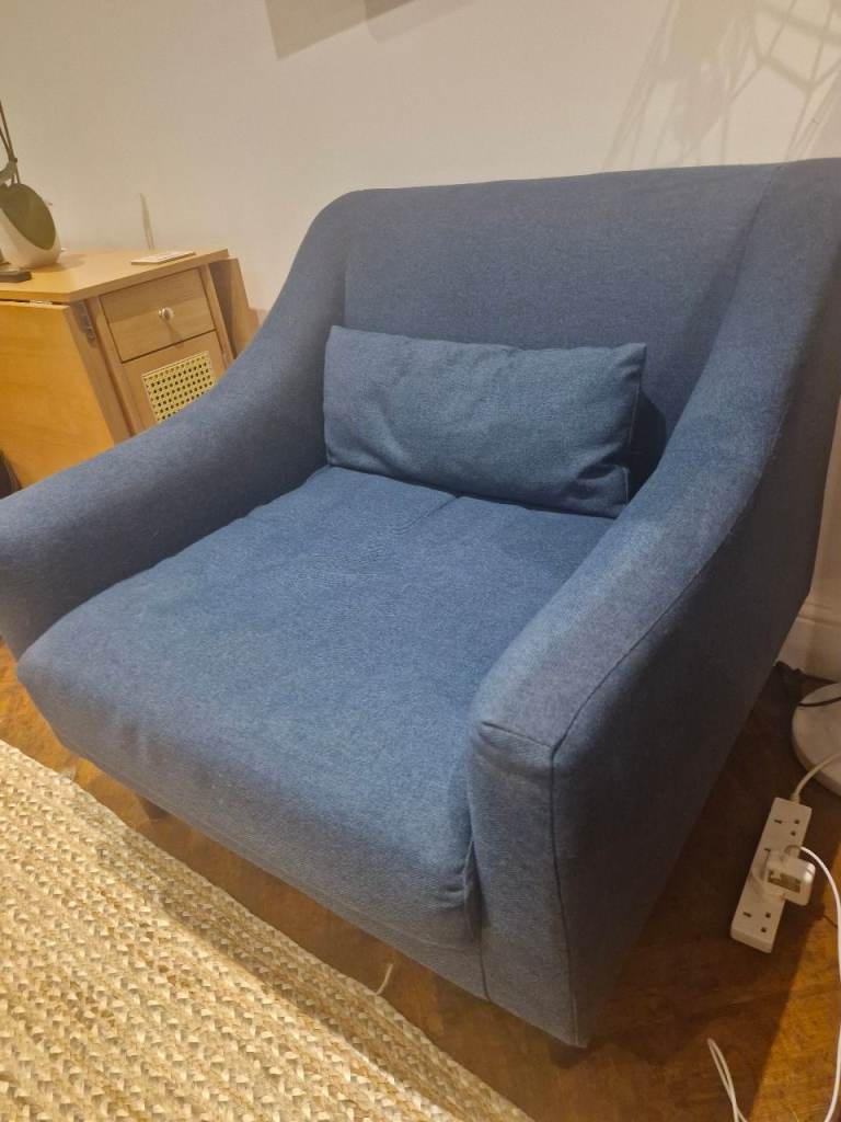 image for Contemporary Blue Armchair