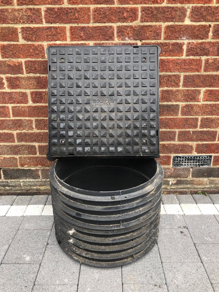 Polypipe sealed inspection chamber cover and risers