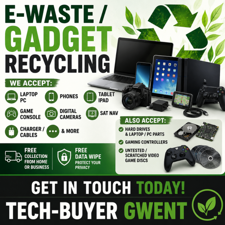E-waste & gadgets FREE COLLECTION phones game console pc laptop recycle 