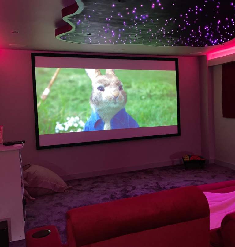 Cinema Screen with Black velvet surround