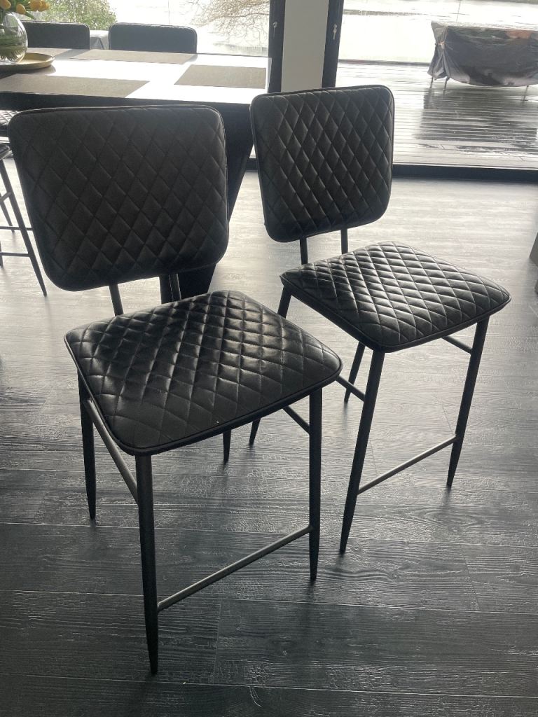 Black kitchen stools 