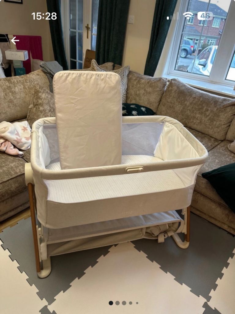 Mamas & Papas Lua bedside crib - Fawn (beige)