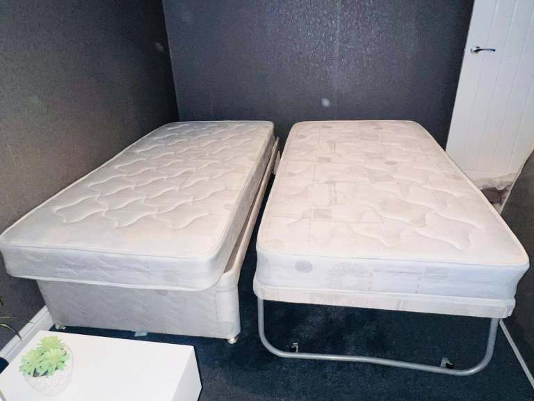 image for x2 Single Beds with x2  Mattresses 