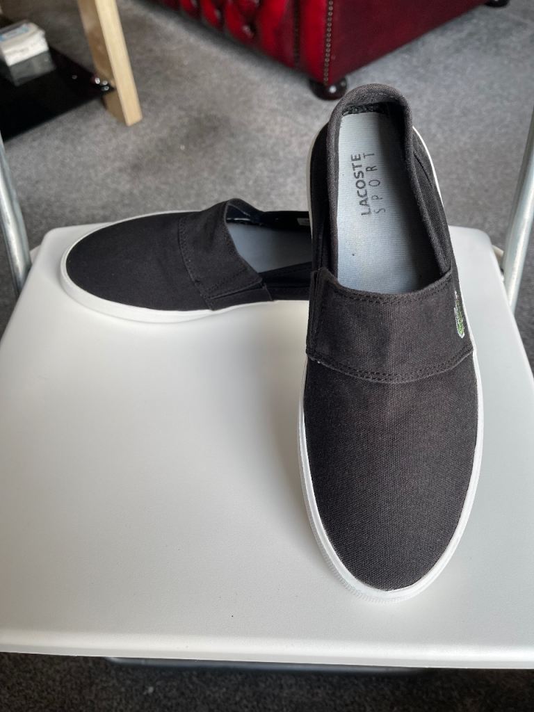 image for Lacoste Clemente Leisure Smart Canvas Mens Summer Sneakers in Black Size 8UK