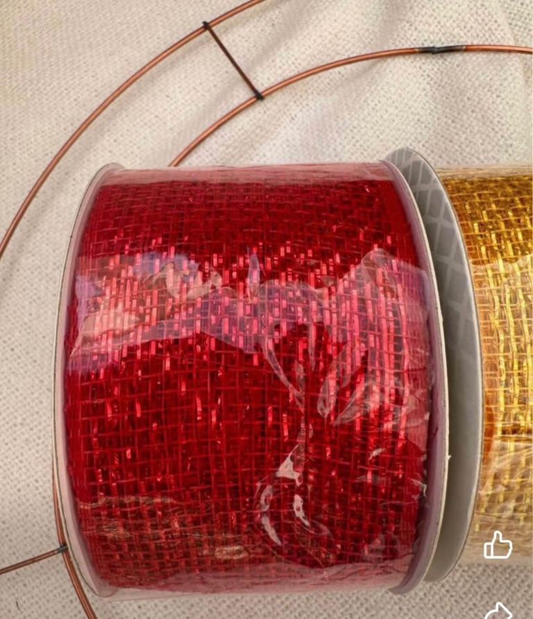 Deco Mesh from by Eleganza X 3 brand new rolls & new 14 inch wreath ...