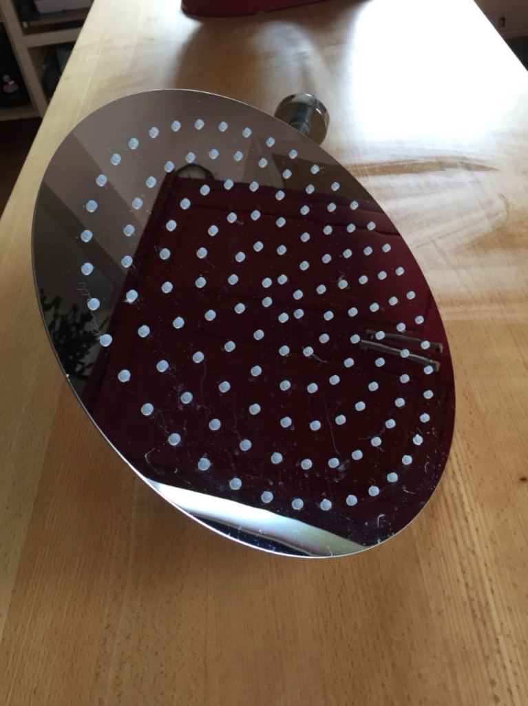 Large rainfall chrome shower head 