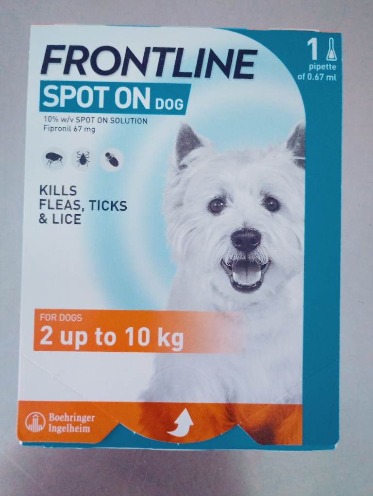 frontline spot on doug 1 pipette kills fleas ticks lice