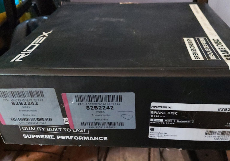 Honda CRX VTEC  pair of front brake disks, RIDEX