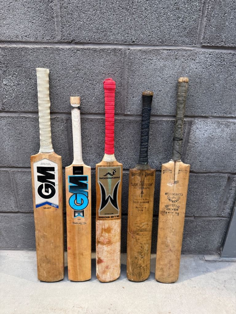 Selection of Cricket Bats - GM & Woodworm, Good Condition