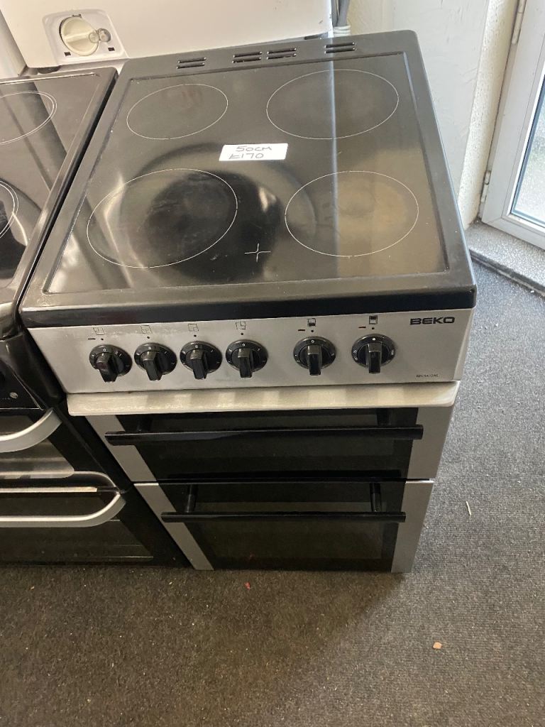 ✅SILVER BEKO GLASSTOP ELECTRIC COOKER 