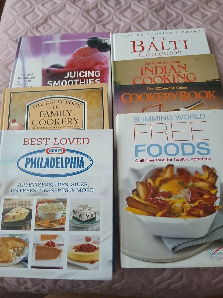Assorted hard back cook books