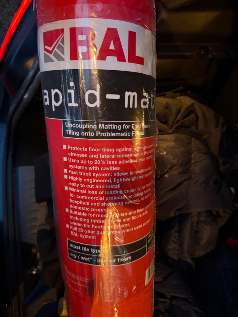 **BAL Rapid\-Mat Tile Underlay Membrane – Brand New & Unused**, £175.00 ...
