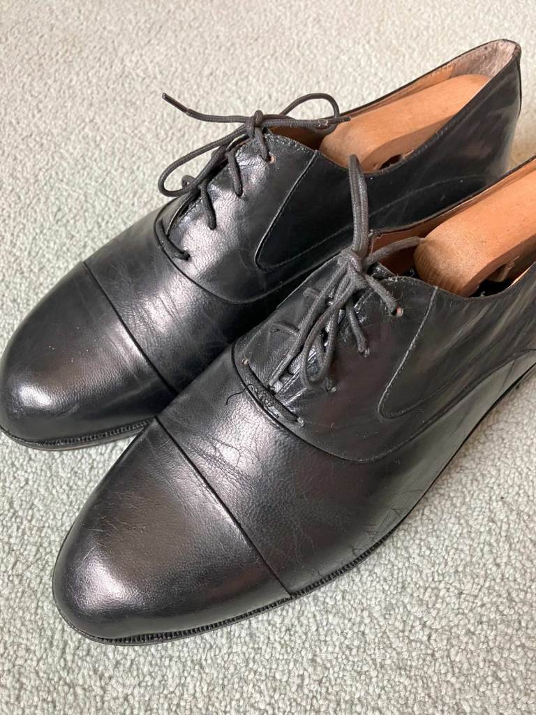 Roland Cartier Leather Shoes Size 41.5 (Black and Brown Pair)