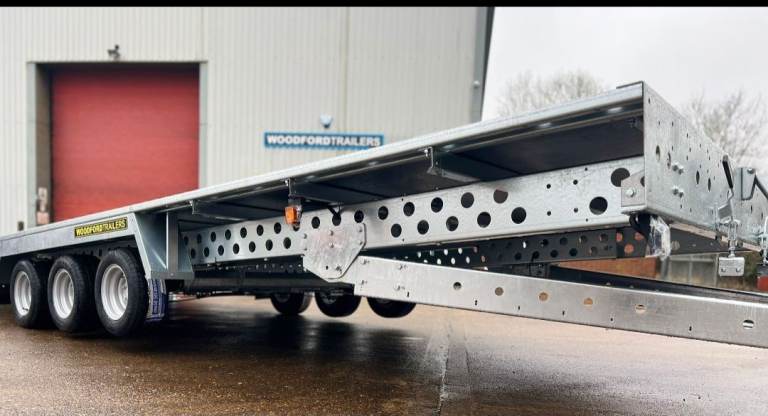 FLAT BED TRAILER 20 X 8 TOILET BALE FARM TILT BED RECOVERY CAR VAN TOW TINY HOUSE HOME