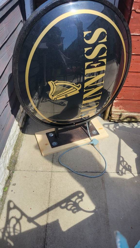 Large vintage guiness pub sign