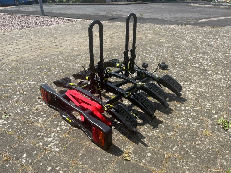 Bike Rack for Car – 4-Bike Tow Bar Carrier with Lights