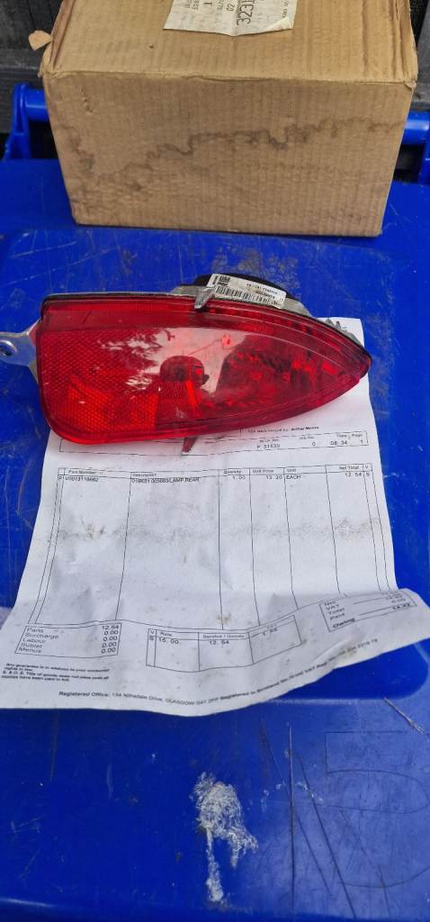 Vauxhall corsa c rear fog light new and boxed 