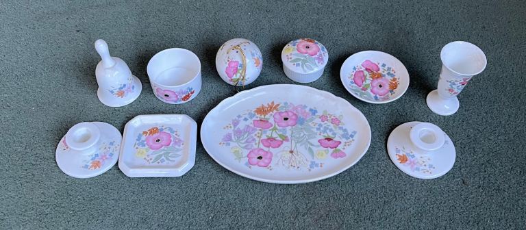 Buy one piece and get another piece free.  Wedgewood China and Wild Tudor bone china