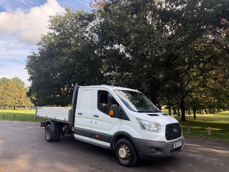 FORD TRANSIT 2.2 TDCI DOUBLE CAB TIPPER 66-REG LWB WITH 12 MONTHS MOT! READY FOR WORK! NO VAT!