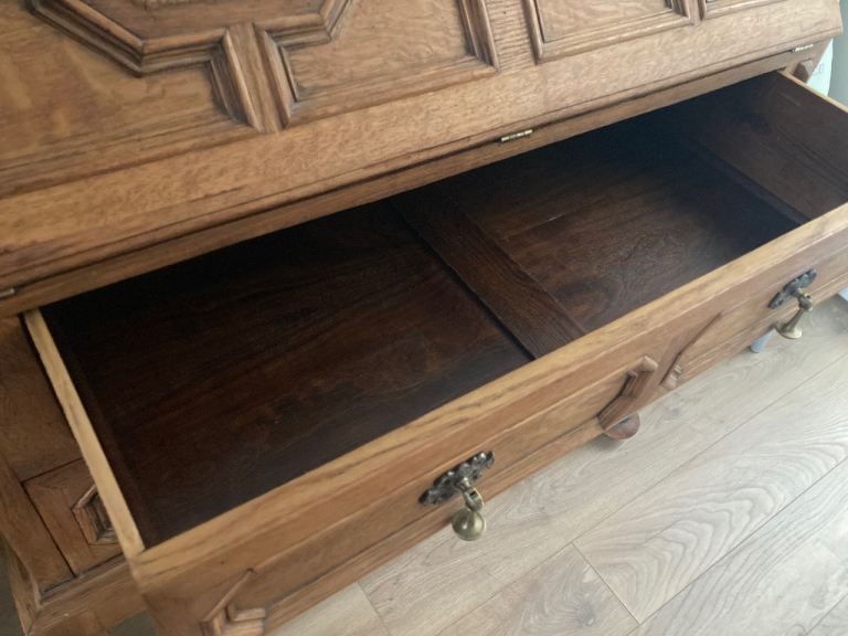 Stunning Antique Oak Large Bureau Desk