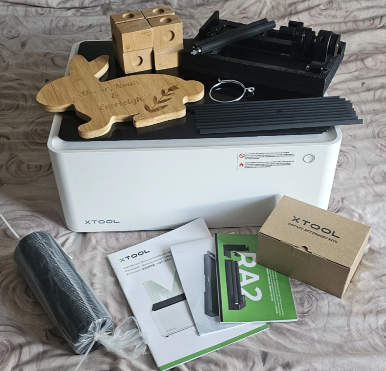 xTool M1 10W Laser Cutting Engraving Tool with Rotary Attachment