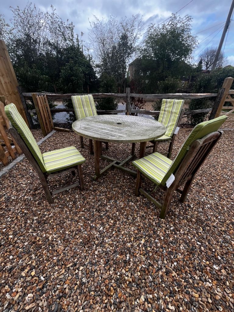 Garden teak table and chairs