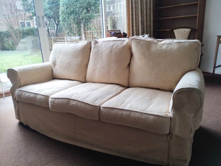 Petrina 3 seater cream sofa