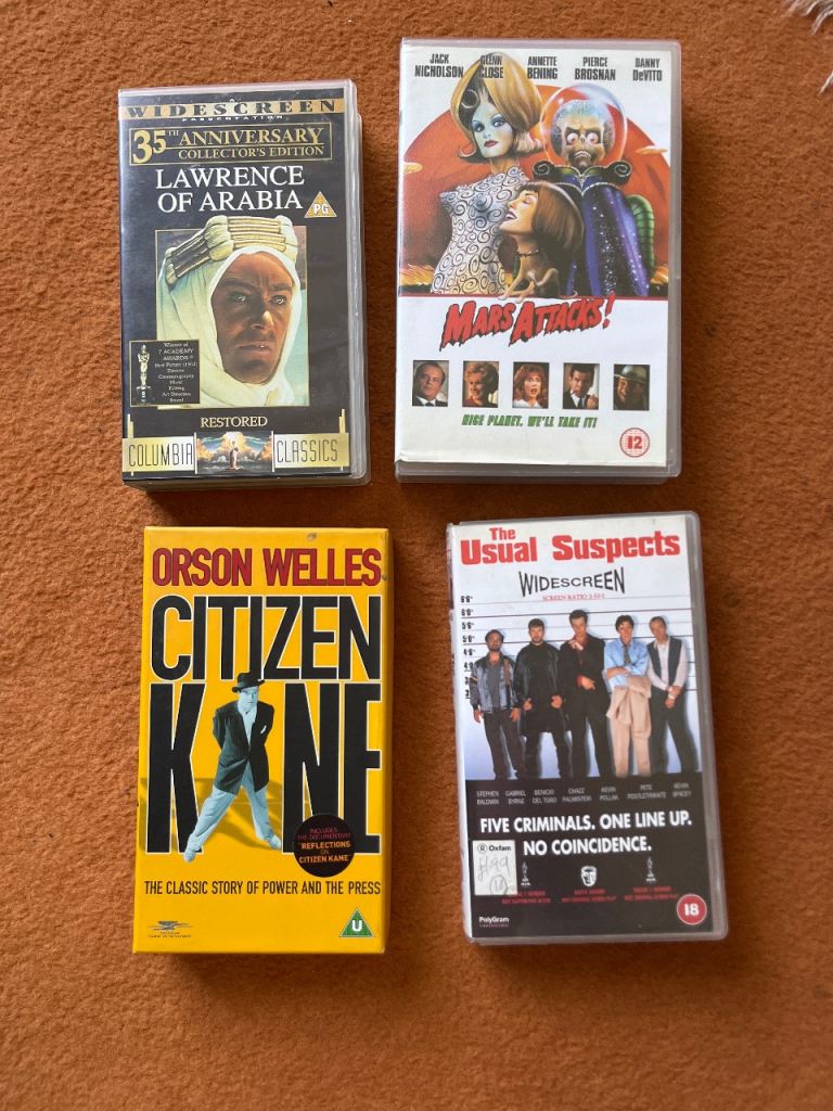 Classic VHS & DVD Film Bundle - Lawrence of Arabia, Citizen Kane + More