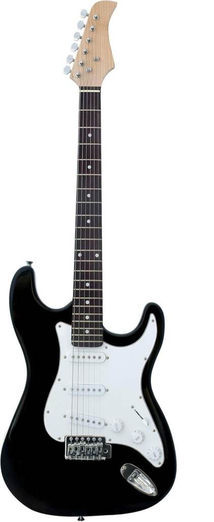 CB SKY ST Full-Size 39" Adult size Electric Guitar Black with 5W Amplifier 