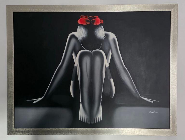 Lady with Red Bow
