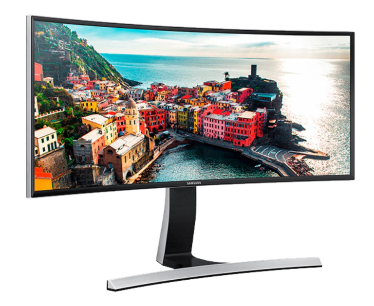 SAMSUNG SE790C curved WQHD monitor w/ ultra wide screen and speakers 
