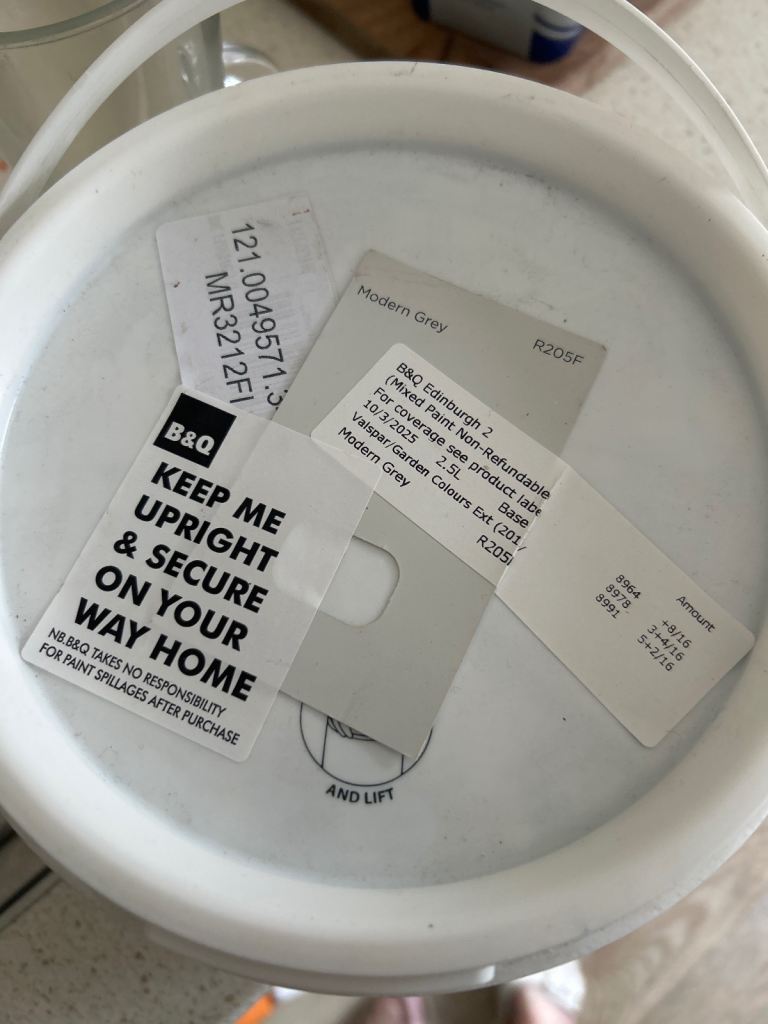 Valspar fence paint. 