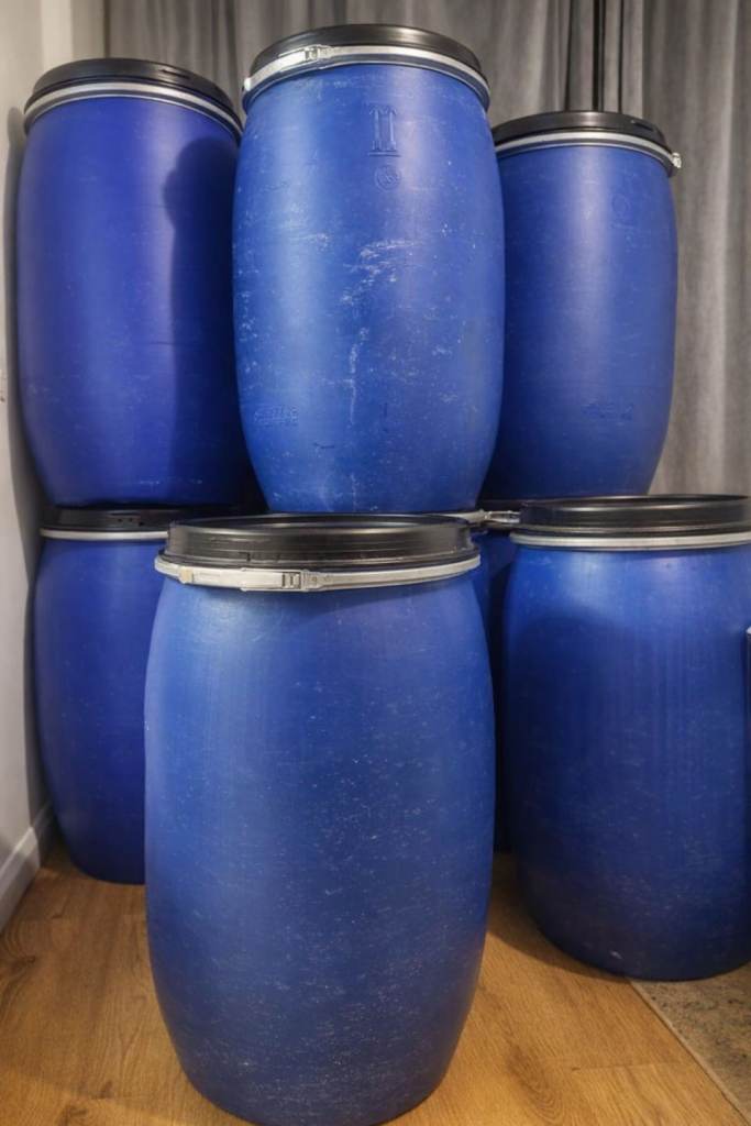 125 litre Plastic barrels with lid
