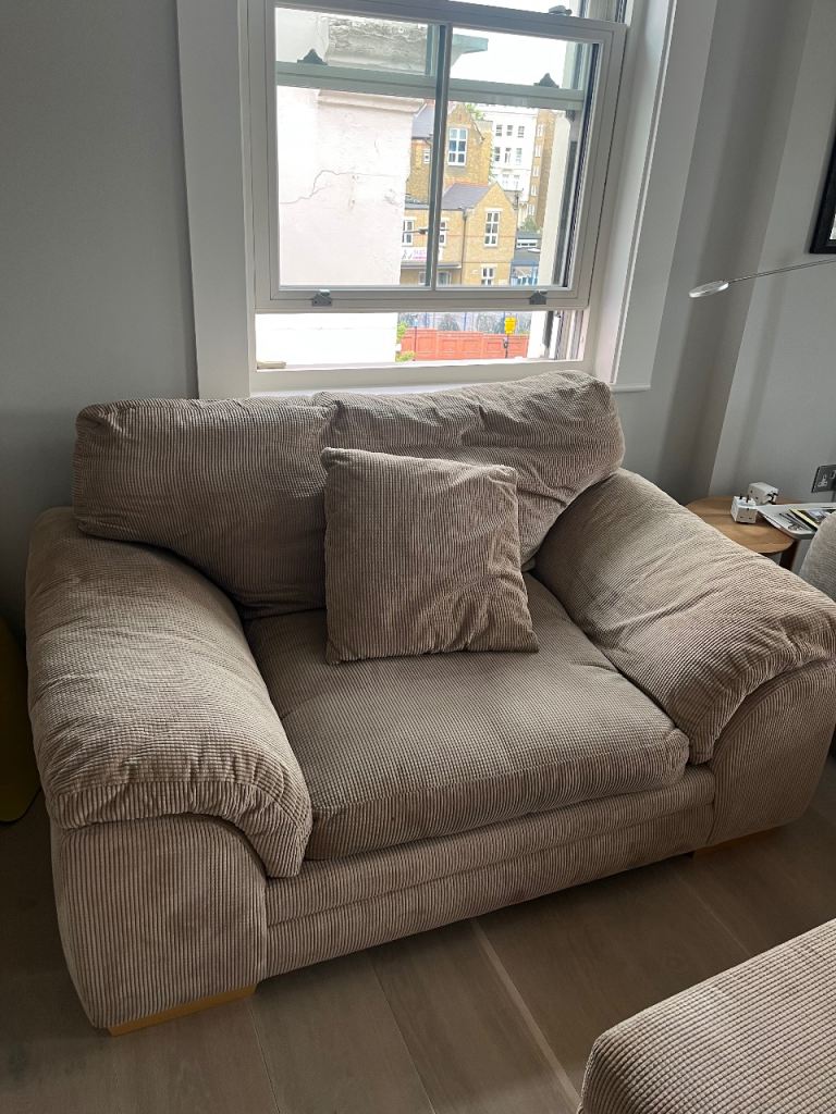Love seat with ottoman storage