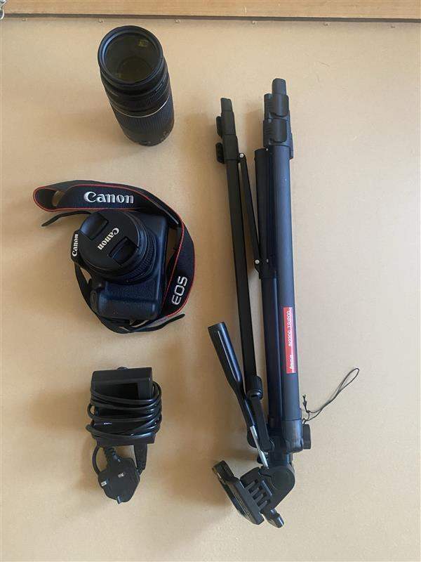Canon EOS 2000D DSLR Bundle – 2 Lenses + Tripod + 64GB Card