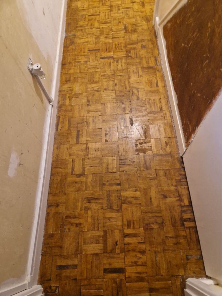 Teak parquet flooring