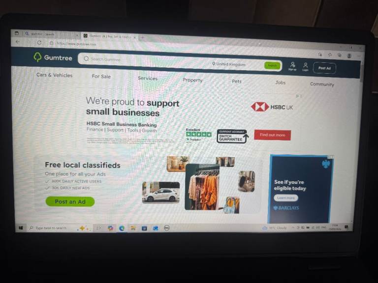 Dell 15.6 inch  laptop 