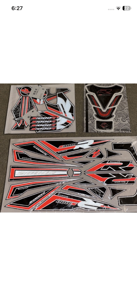 Bmws1000r decals brand new unopened and some other parts