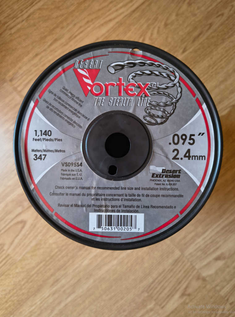 Desert Vortex Strimmer Line 2.4mm x 347 metre (1140 feet) durable twisted nylon