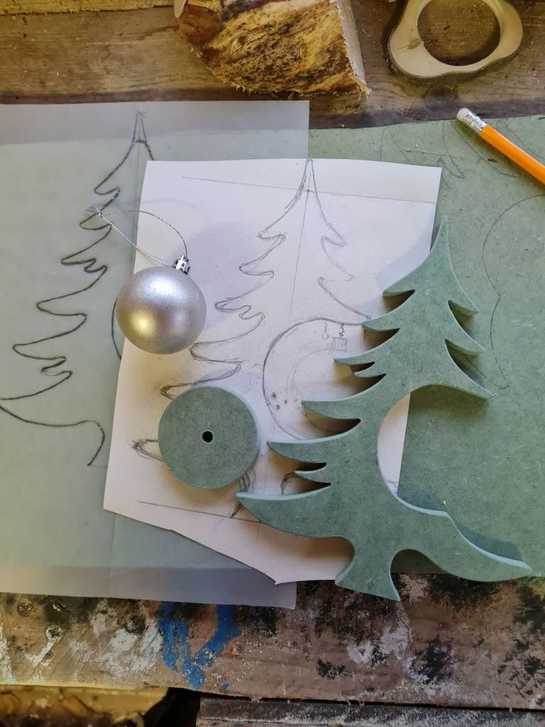 Handmade Christmas Tree Ornamental Decoration With Bauble