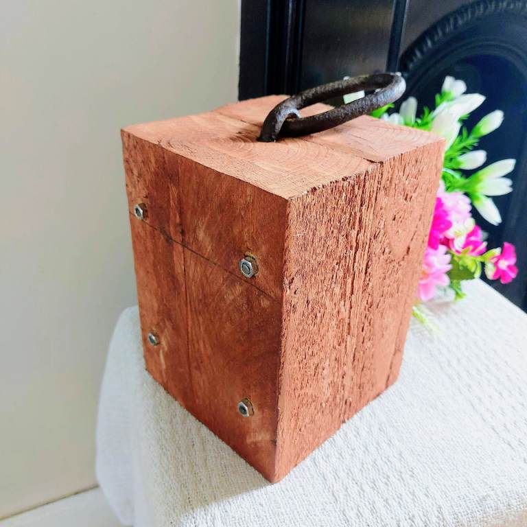 Handcrafted Chunky Solid Wood Doorstop 