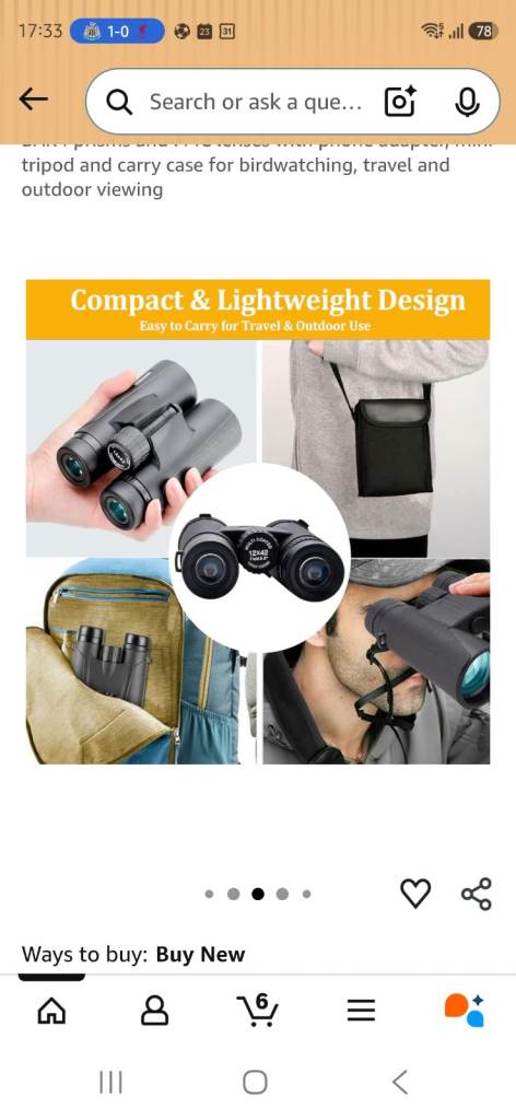 Compact binoculars 10x42 or 8x42
