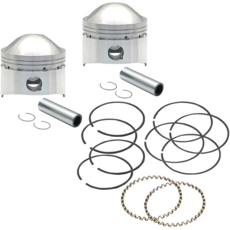 S&S Piston Set (3-7/16″, +.010″, 74″, LC, Forged, .791″ WP, 1936-78, 106-5496)