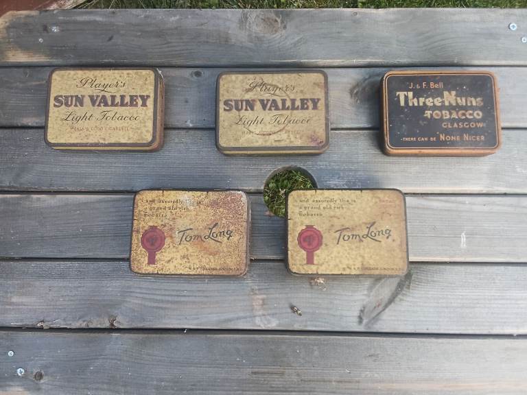 Vintage Tobacco Tins - Sun Valley & Three Nuns - Collectible Metal Boxes