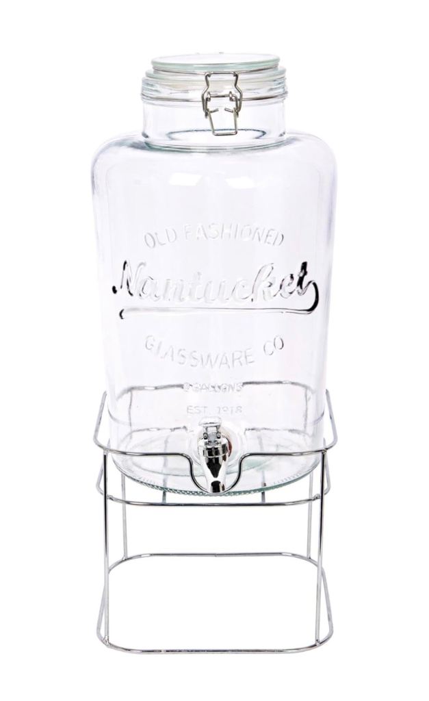 3x 8.7L Glass Drink Dispenser With Stand