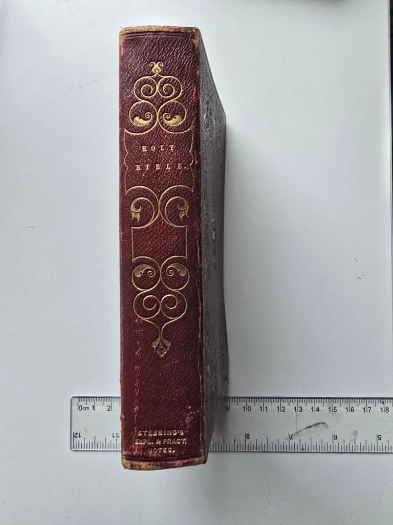 1836 Antique Georgian Holy Bible KJV Authorised Version w/  Illustrations - 189 Years Old