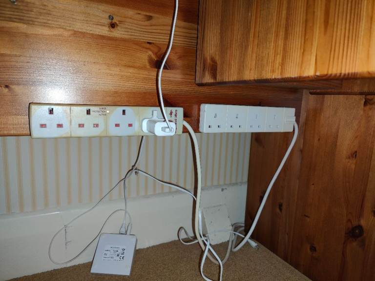 Solid pine wood desk.