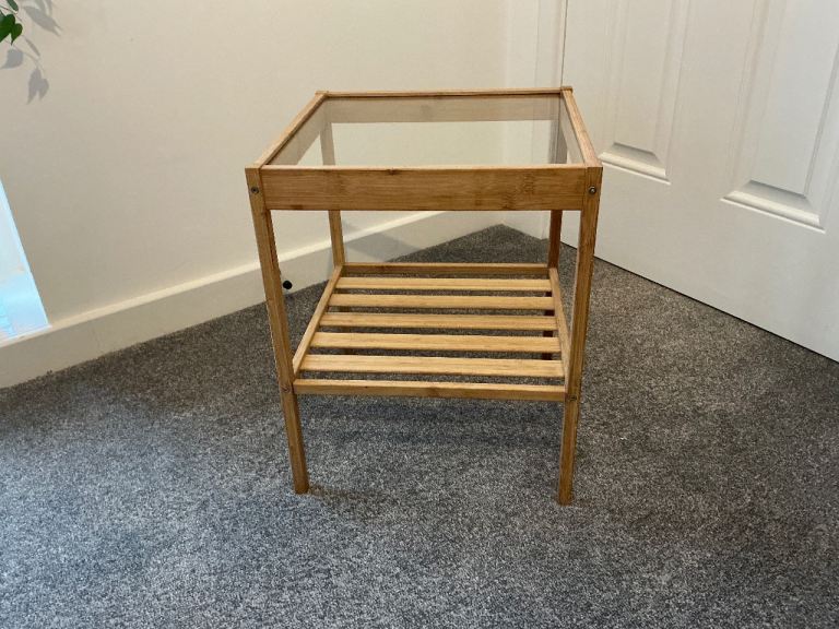 IKEA Square glass side table