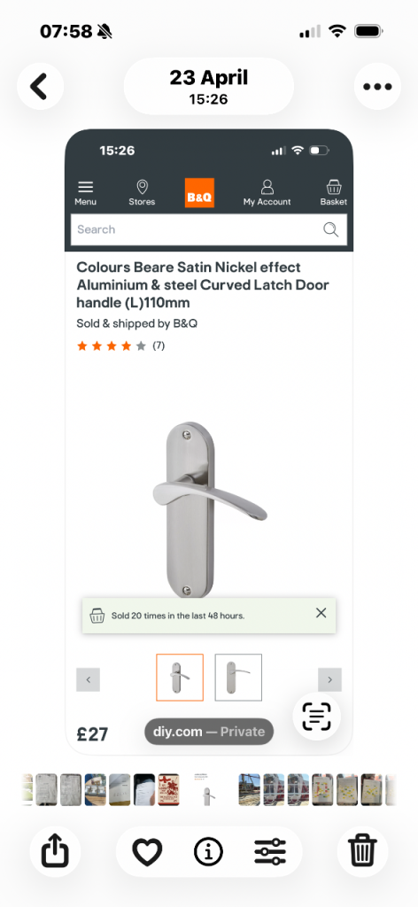 Silver door handles 